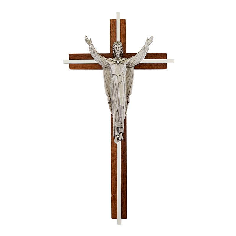 Risen Christ Cross with Inlay