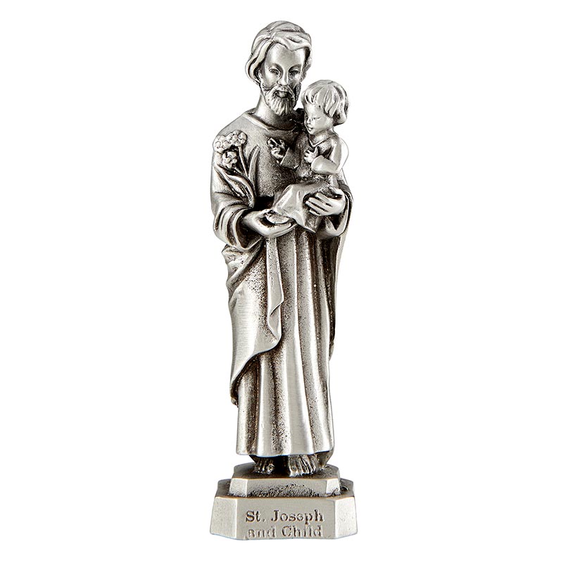 3 1/2" St Joseph And Child Statue