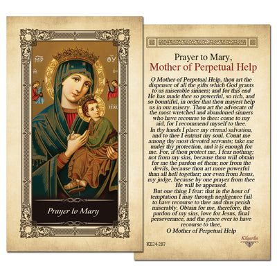 Mary, Mother of Perpetual Help Kilgarlin Laminated Prayer Card