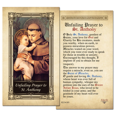  St. Anthony Prayer Card