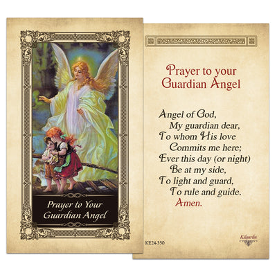 Prayer to Your Guardian Angel Prayer Card