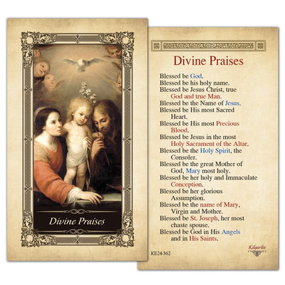 Divine Praises Kilgarlin Laminated Prayer Card