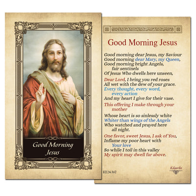 Good Morning Jesus Kilgarlin Laminated Prayer Card