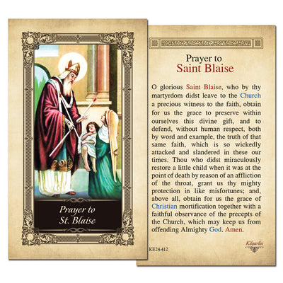 St. Blaise Prayer Card