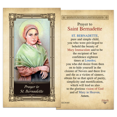 St. Bernadette Prayer Card