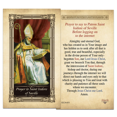 St. Isidore of Saville Prayer Card