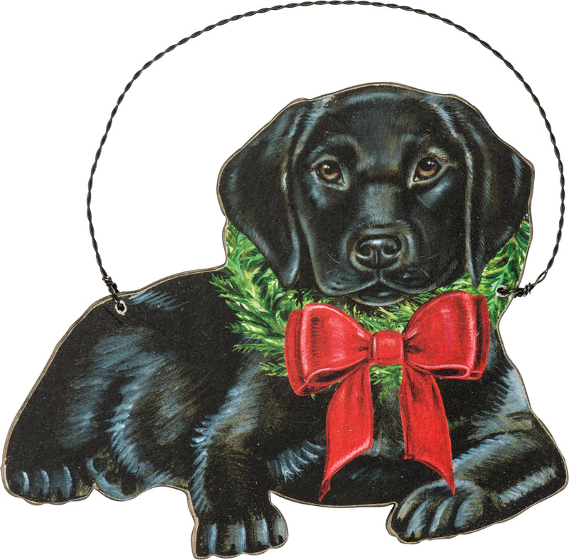 Christmas Black Lab Ornament (Pack of 6)