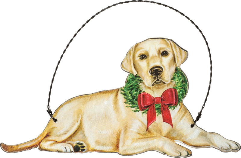 Christmas Yellow Lab Ornament (Pack of 6)