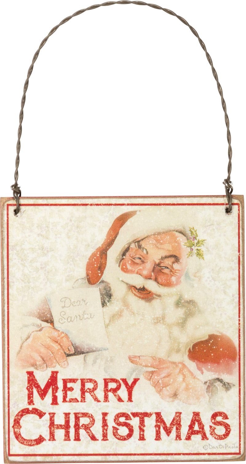 Merry Christmas Vintage Ornament (PACK OF 4)