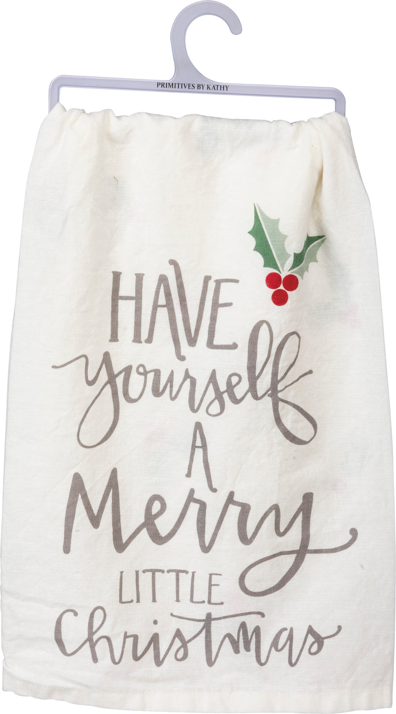Have Yourself A Merry Christmas Holly Kitchen Towel (Pack of 6)