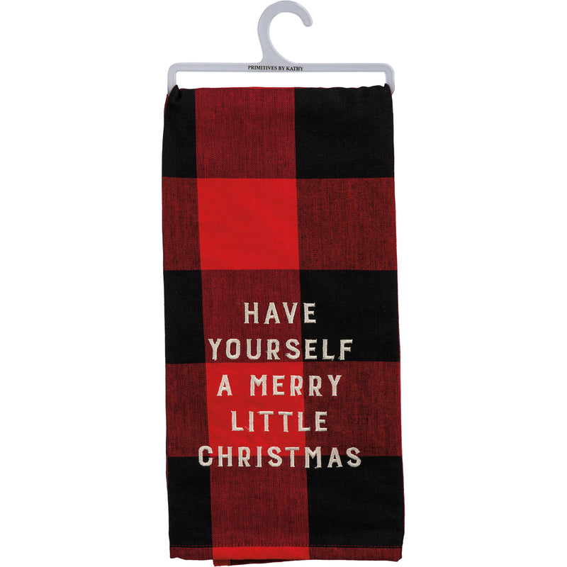 Red Buffalo Check A Merry Christmas Kitchen Towel (Pack of 6 )