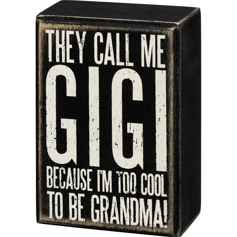 Call Me Gigi Box Sign  (Pack of 2)