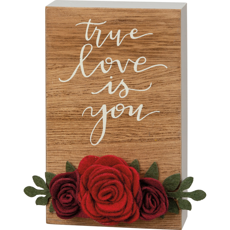 True Love Is You Block Sign  (Pack of 4)