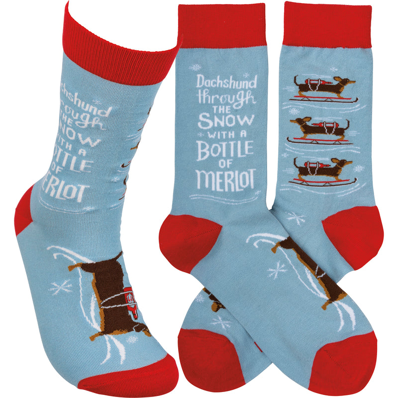 Bottle Of Merlot Socks (4 pair)