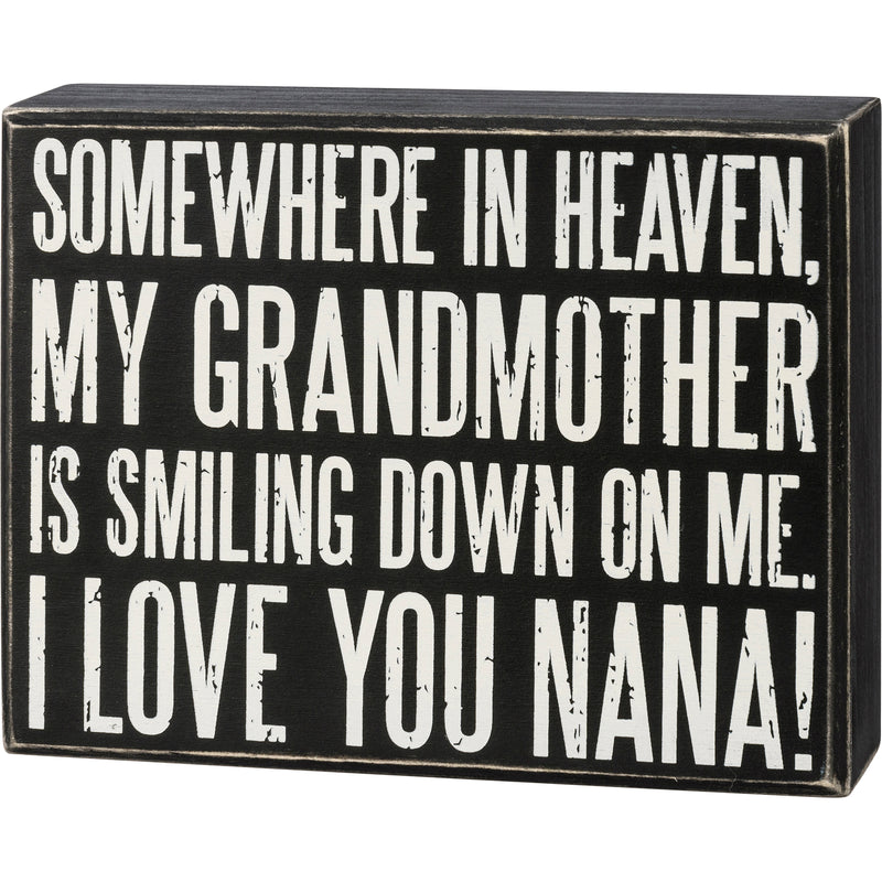 I Love You Nana Box Sign (Pack of 2)