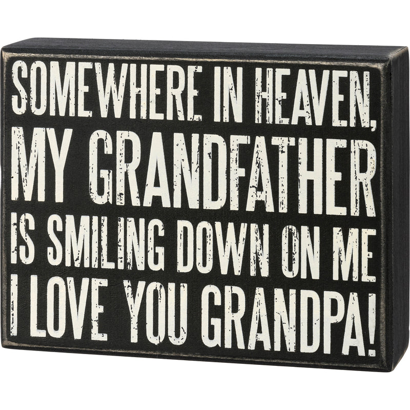 I Love You Grandpa Box Sign  (Pack of 2)