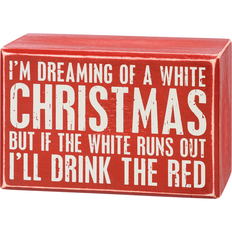 A White Christmas Box Sign And Sock Set (2 ST2)