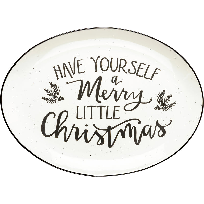 Have Yourself A Merry Little Christmas Platter(PACK OF 2)
