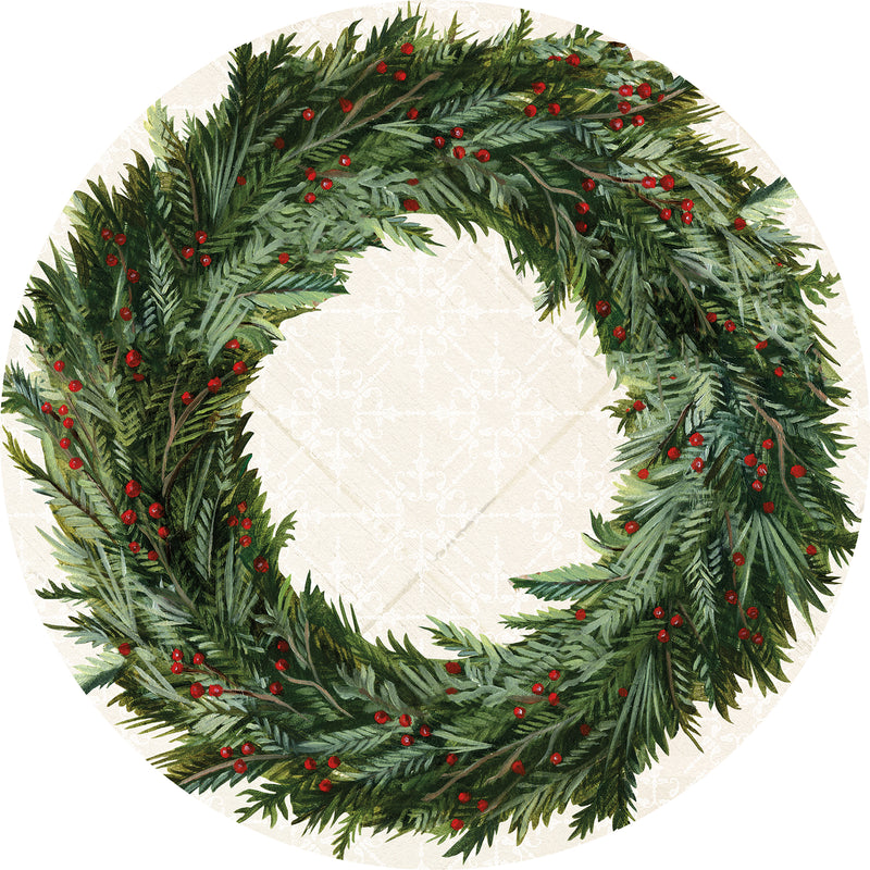 Paper Christmas Wreath Placemat(4 PK24)