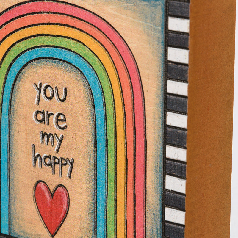 You Are My Happy Rainbow Block Sign  (Pack of 4)