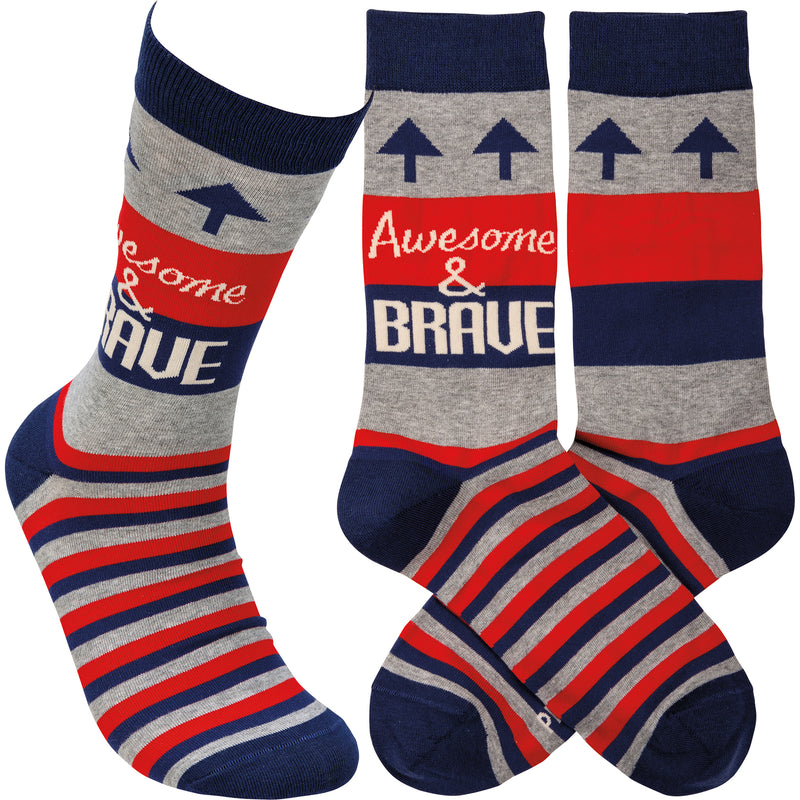 Awesome & Brave Socks  (4 PAIR)