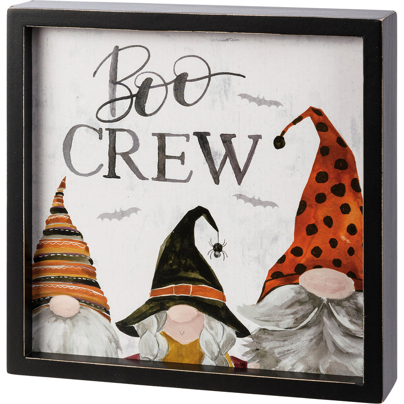 Boo Crew Inset Box Sign  (Pack of 2)