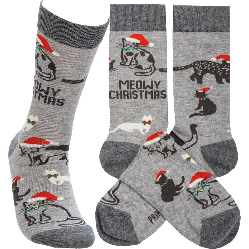 Meowy Christmas Socks (4 PAIR)