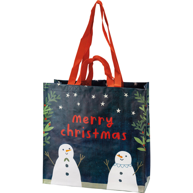 Merry Christmas Snowmen Market Tote(PACK OF 4)