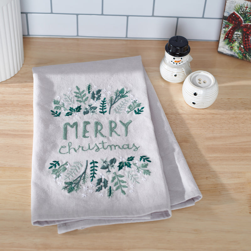 Merry Christmas Greens Kitchen Towel(PACK OF 3)
