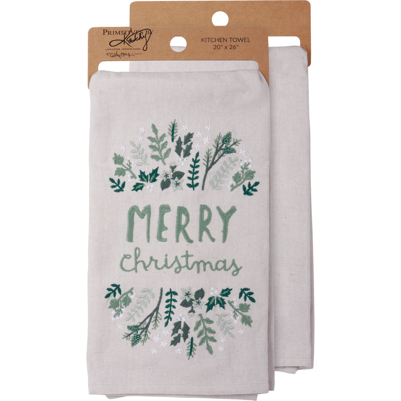 Merry Christmas Greens Kitchen Towel(PACK OF 3)