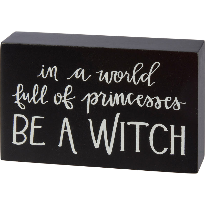 Be A Witch Block Sign  (Pack of 4)