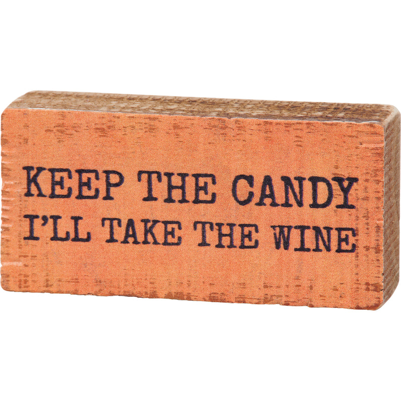 Keep The Candy Block Sign  (Pack of 4)