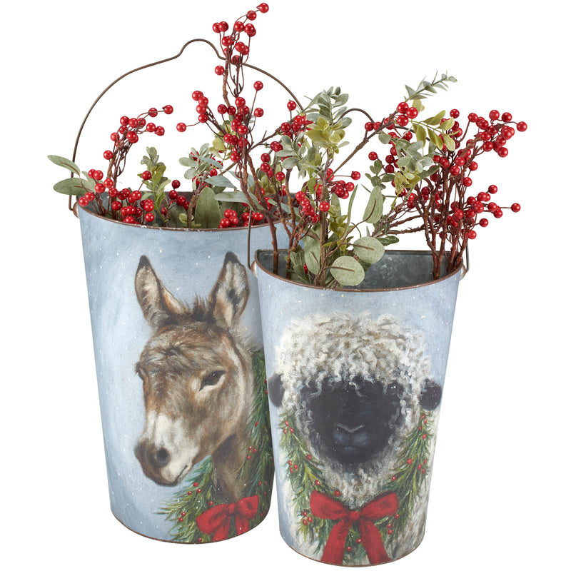 Christmas Animals Wall Bucket Set (2 ST2)