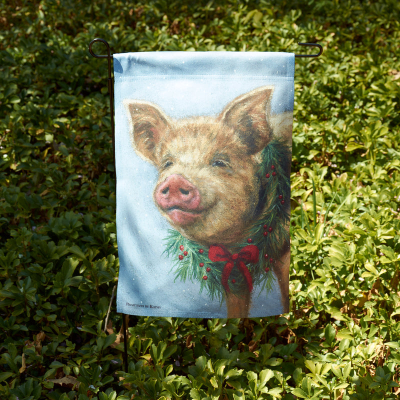 Christmas Pig Garden Flag (PACK OF 6)