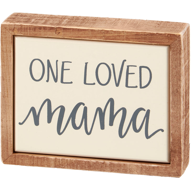 One Loved Mama Box Sign Mini   (Pack of 2)