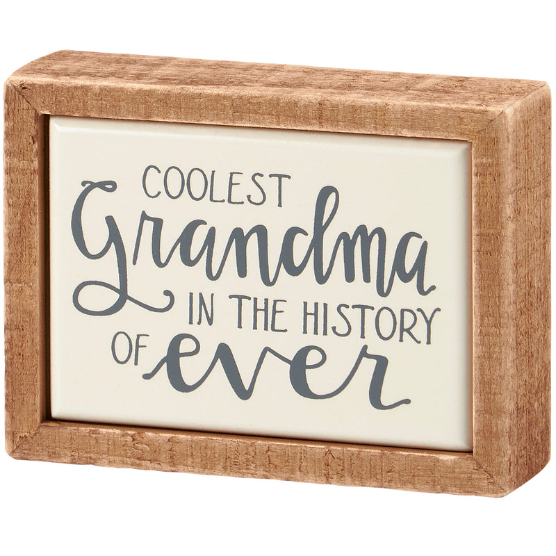 Coolest Grandma Box Sign Mini   (Pack of 2)
