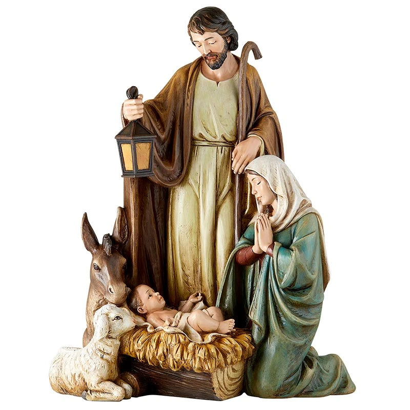 14-1/2 inch Lamb of God Nativity Statue by Avalon Gallery featuring detailed Catholic Christmas design.