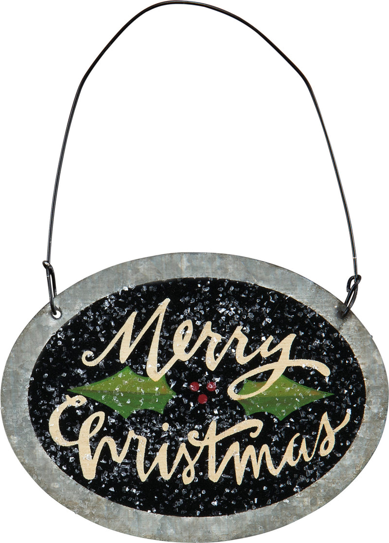 Merry Christmas Holly Ornament(PACK OF 12)