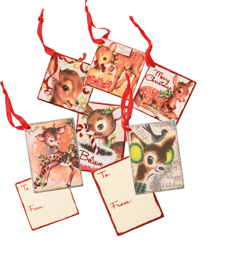 Christmas Deer Gift Tag Set (4 ST6)
