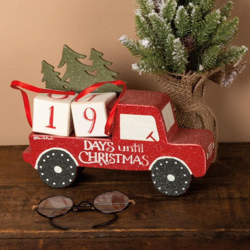 Tree And Truck Merry Christmas Block Countdown (Pack of 4)