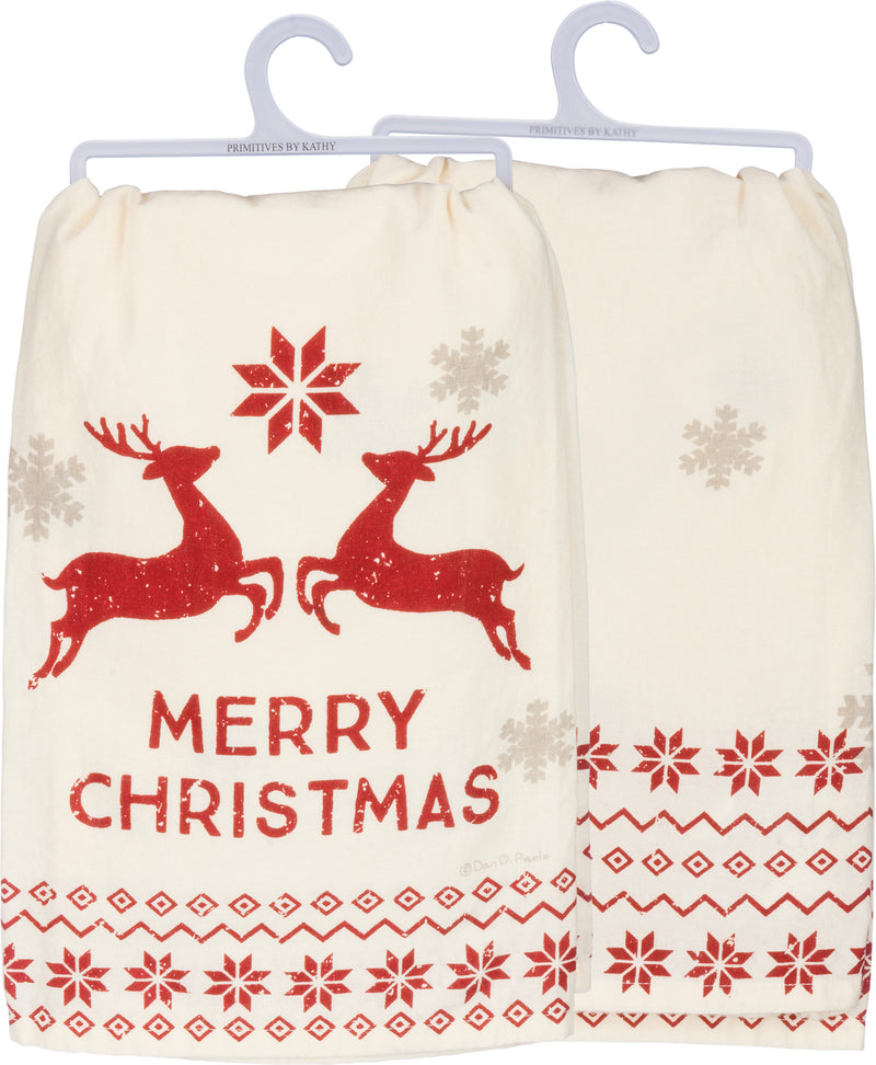 Nordic Merry Christmas Kitchen Towel (Pack of 6)