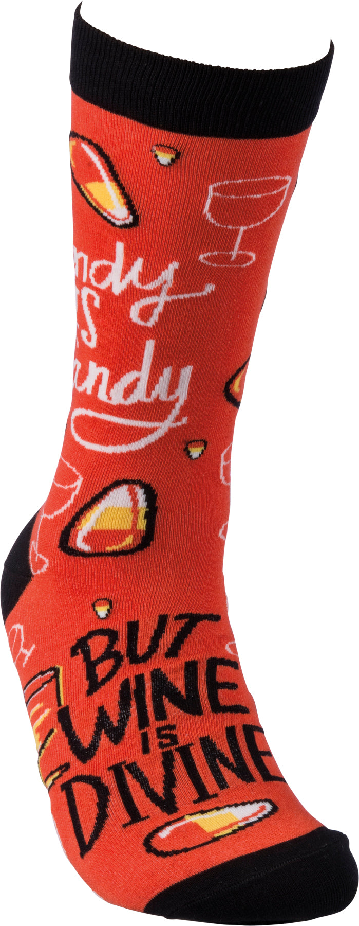 Candy Is Dandy But Wine Is Divine Socks  (Pack of 4)