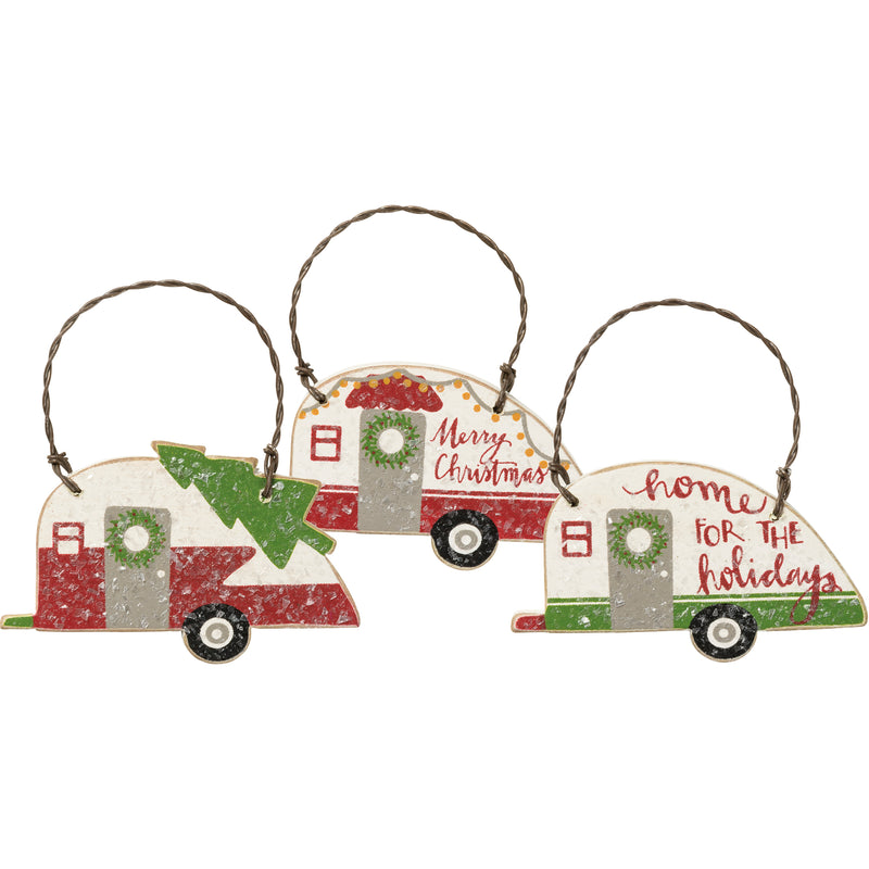 Merry Christmas Home For Holidays Ornament Set (4 ST3)