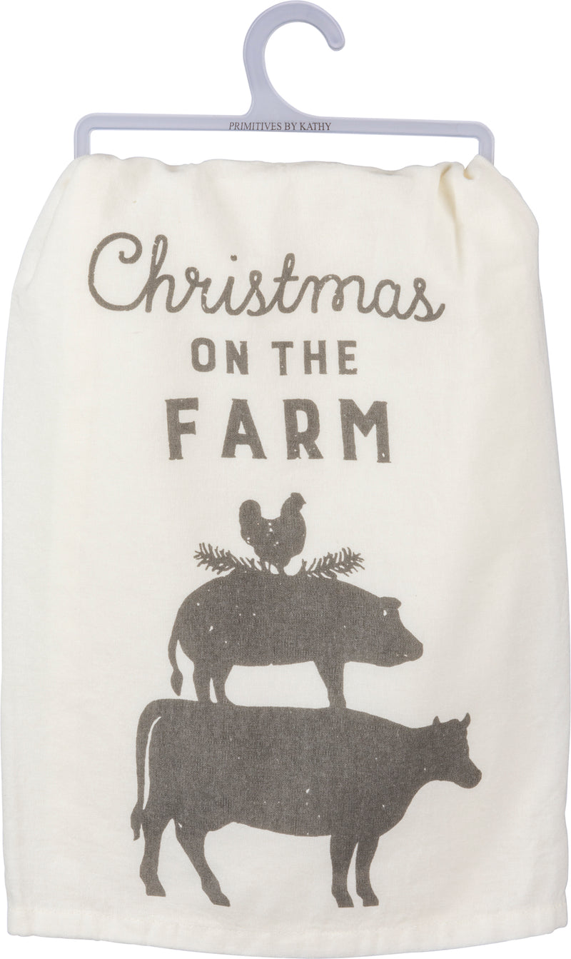 Christmas On The Farm Kitchen Towel (Pack of 6)