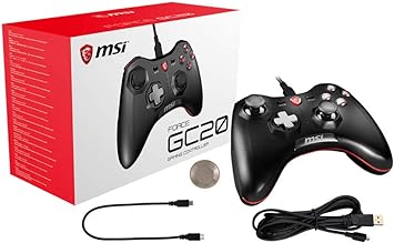 MSI Force GC30V2 Wireless Gaming Controller, Dual Vibration Motors, Dual Connection Modes, Interchangable D-Pads, Compatible with PC & Android