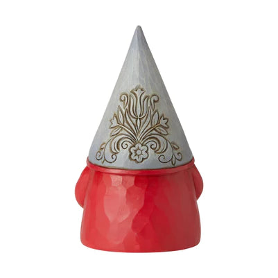 Grey Floral Hat Gnome