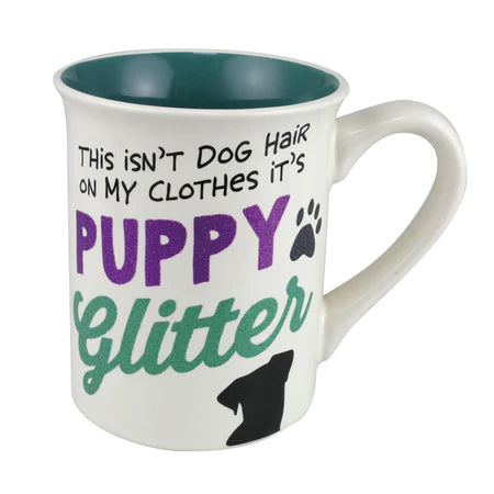 Puppy Glitter Mug 16 oz