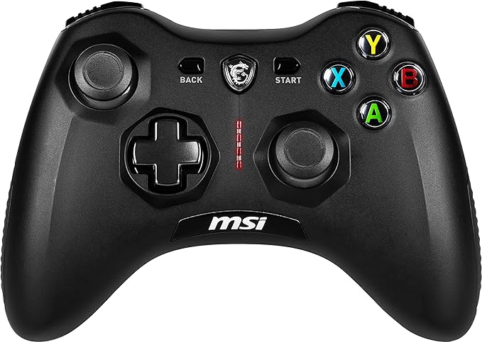 MSI Force GC30V2 Wireless Gaming Controller, Dual Vibration Motors, Dual Connection Modes, Interchangable D-Pads, Compatible with PC & Android