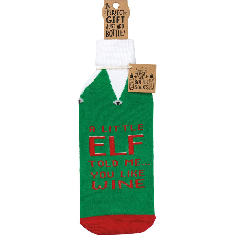A Little Elf Told Me You Like Wine Bottle Sock (Pack of 6)