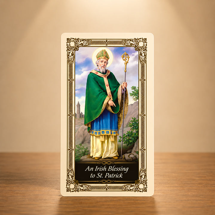 An Irish Blessing St. Patrick Kilgarlin laminated Catholic prayer card